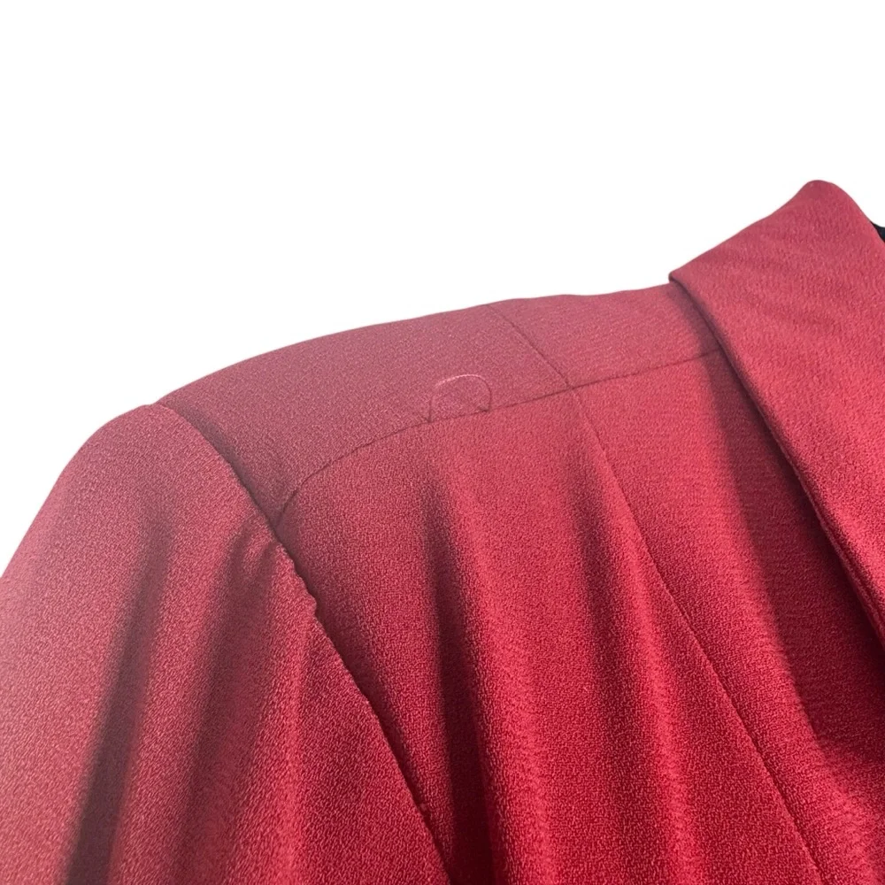 Torrid Studio Crepe Longline Blazer Single Button Breasted Long Jester Red 1X - Picture 8 of 15